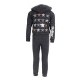 2 Piece Zip Hoodie Jogger Set with Stars - Denny's