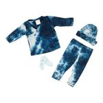 4pc Navy Tie Dye Side Snap Take Home Set - Denny's