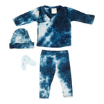 4pc Navy Tie Dye Side Snap Take Home Set - Denny's