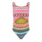 1pc Tribal Twist Cut Out Bathing Suit - Denny's