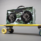 Camo Boombox LED Speakers Blk/Wht - Denny's