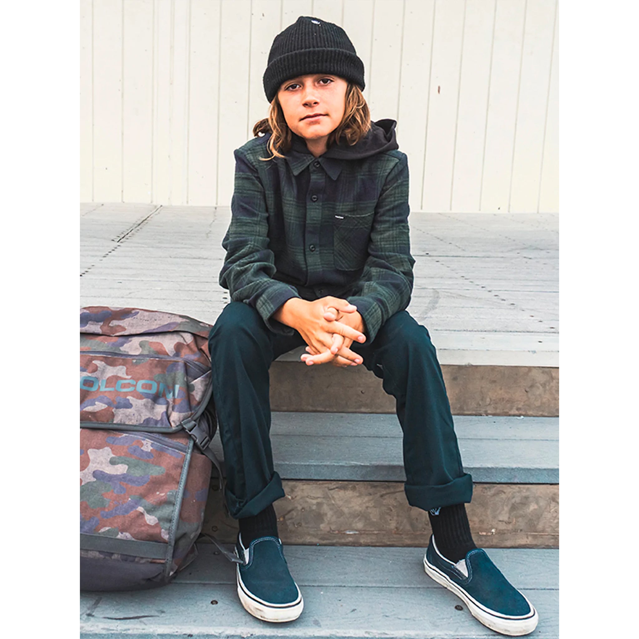 Tone Stone Hooded Flannel - Denny's