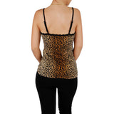 Leopard Lace Trim Cami - Denny's