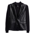 Clia Vegan Leather Layered Blazer - Denny's