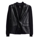 Clia Vegan Leather Layered Blazer - Denny's