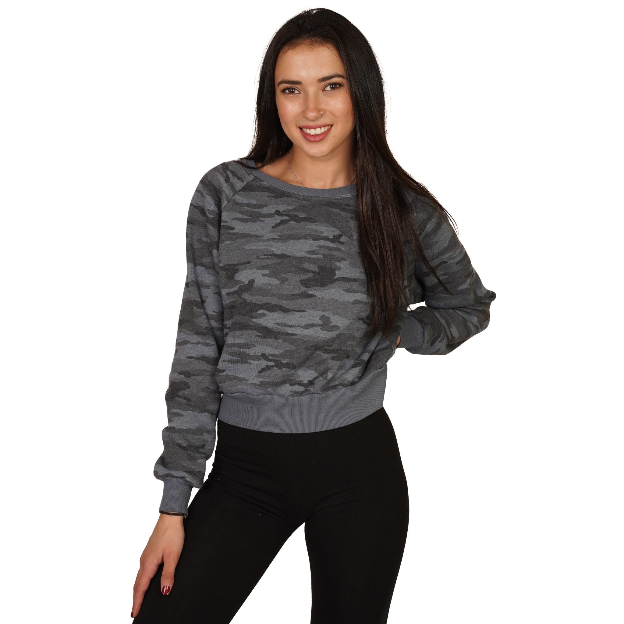 Camo Crop Sweatshirt - Denny's
