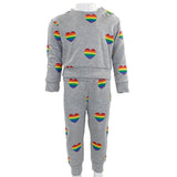 Two Piece Heart Set On Grey Heather Star - Denny's