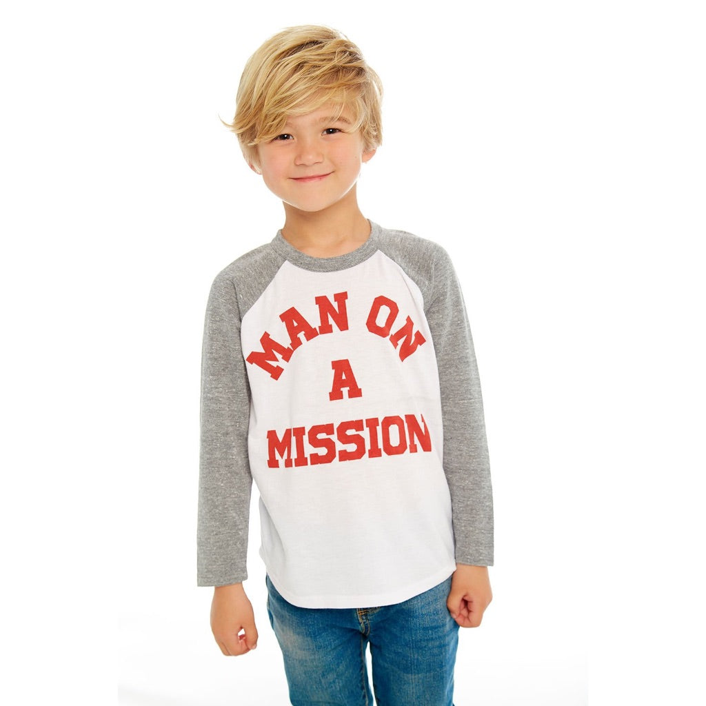Man On a Mission Raglan - Denny's
