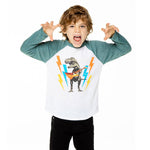 T-Rex Guitar Long Sleeve Raglan - Denny's