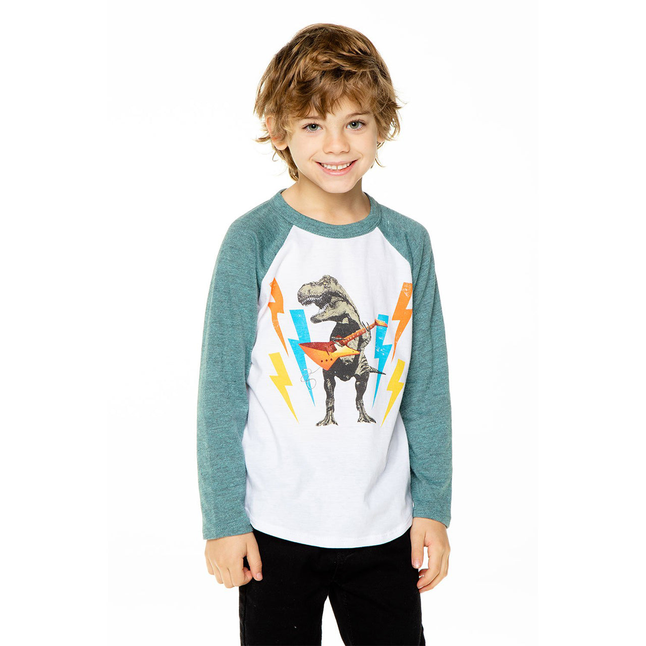 T-Rex Guitar Long Sleeve Raglan - Denny's