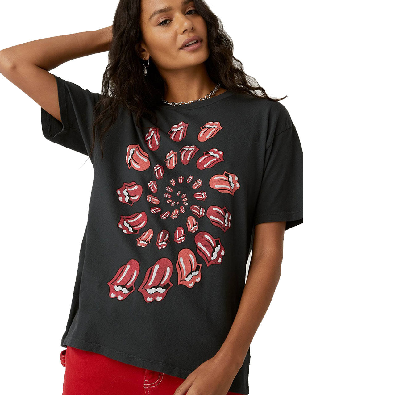 Short Sleeve Rolling Stone Spiral Tongue Tee - Denny's