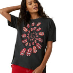Short Sleeve Rolling Stone Spiral Tongue Tee - Denny's