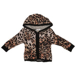 Leopard Ruffle Back Hacci Hoodie - Denny's