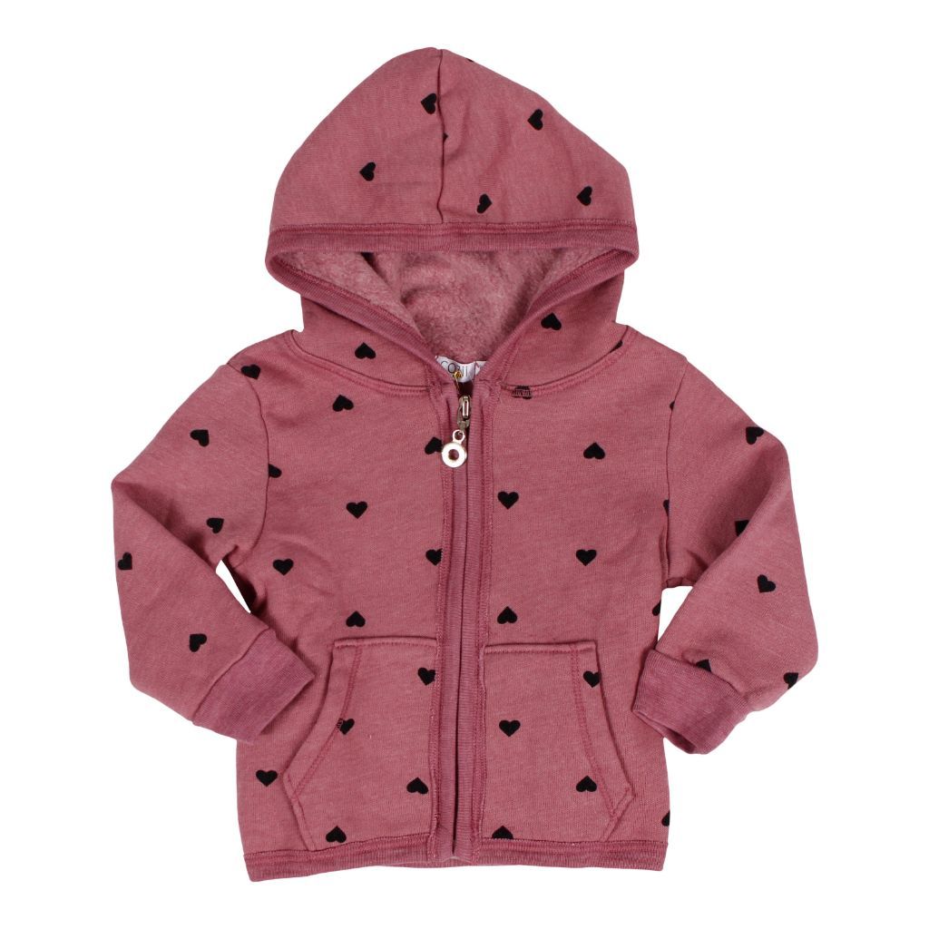 Ruffle Back Sweatshirt Hearts - Denny's