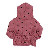 Ruffle Back Sweatshirt with Hearts - Denny's