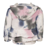 Tie Dye Ruffle Back Fleece Zip Hoodie - Denny's