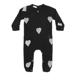 Hacci Hearts Ruffle Back Romper - Denny's