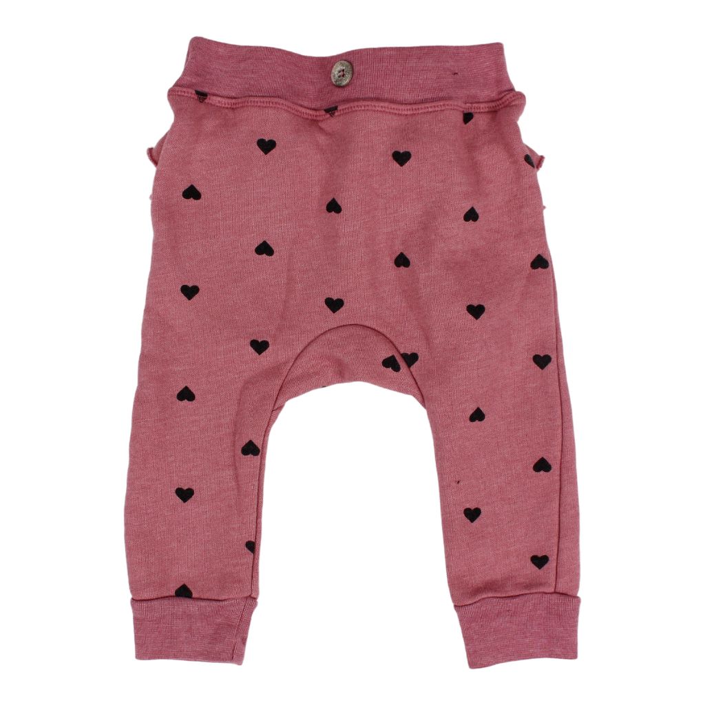 Ruffle Back Sweatpant with Hearts - Denny's