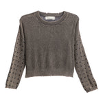 Rhinestone Sleeve Sweater - Denny's