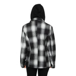 Plaid Fleece Hooded Blazer - Denny's