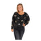 Gold Star Embroidered French Terry Boatneck - Denny's