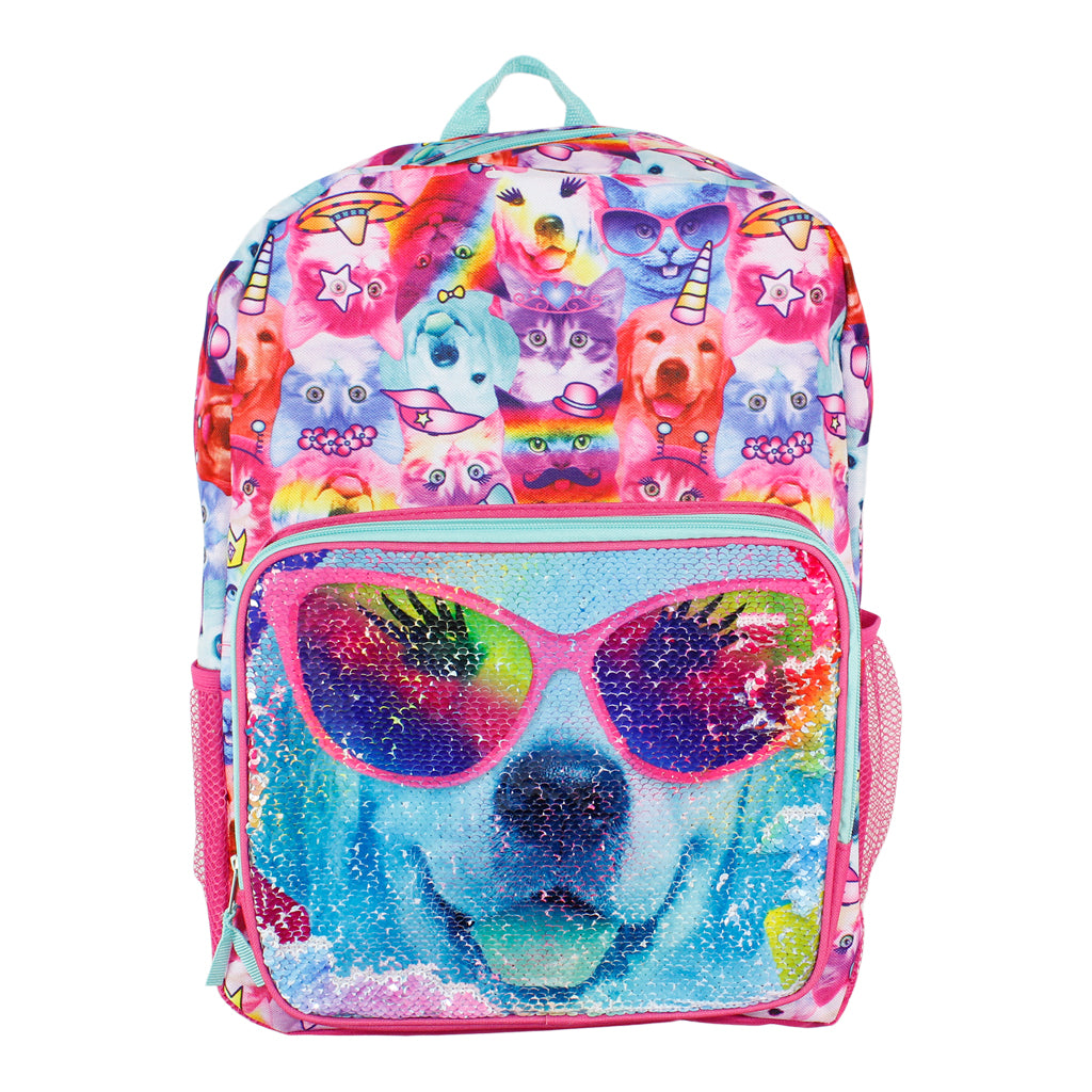 Back Pack Rainbow Pets with Flip Sequins on Pocket - Denny's