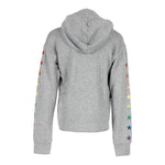 Long Sleeve Hoody with Rainbow Star Down Arm & Across - Denny's