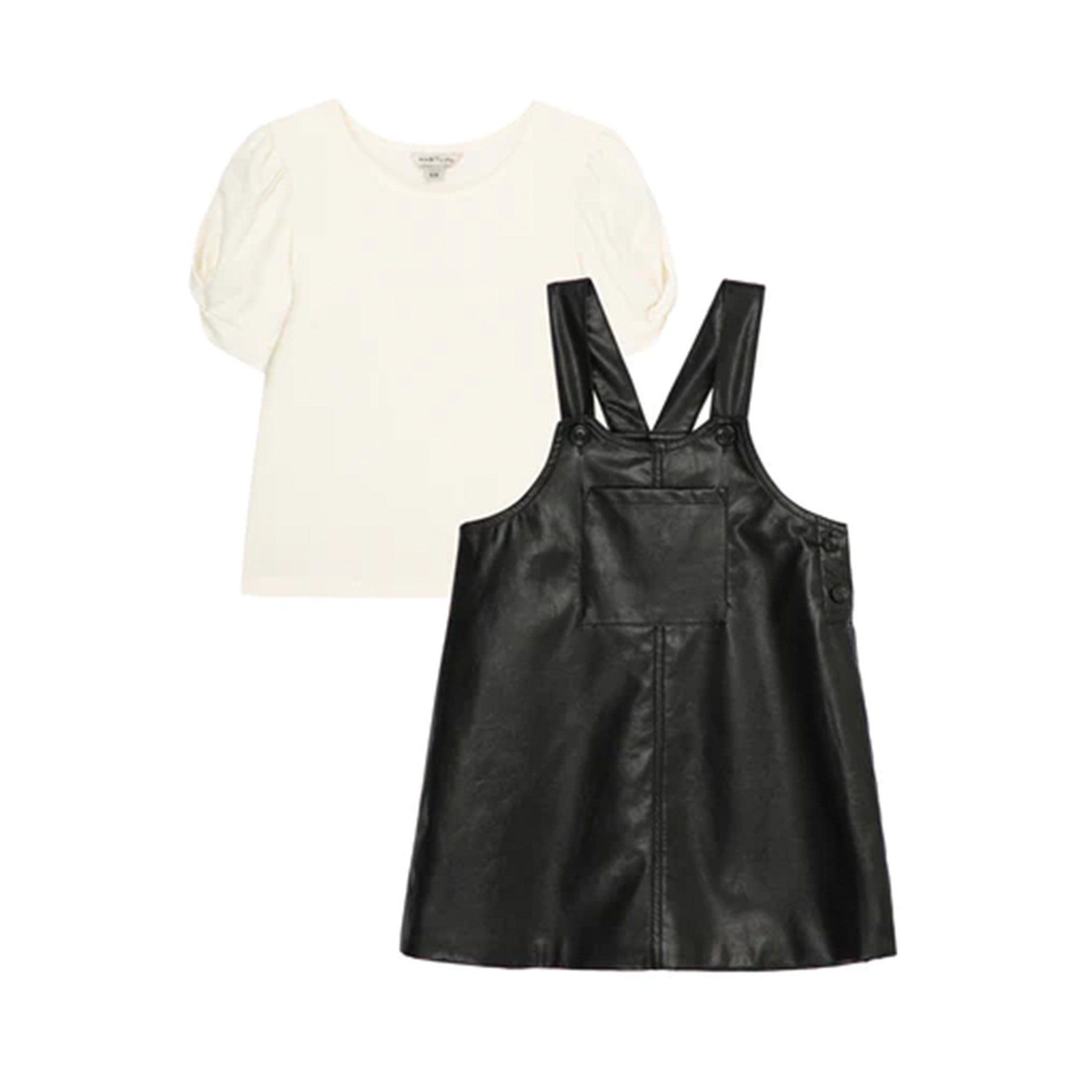 2pc Faux Leather Jumper Set - Denny's