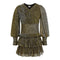 Smocked Tiered Metallic Dress - Denny's