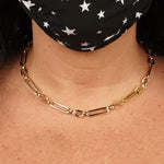 Paper Clip and Round Link 16 Inch Choker - Denny's