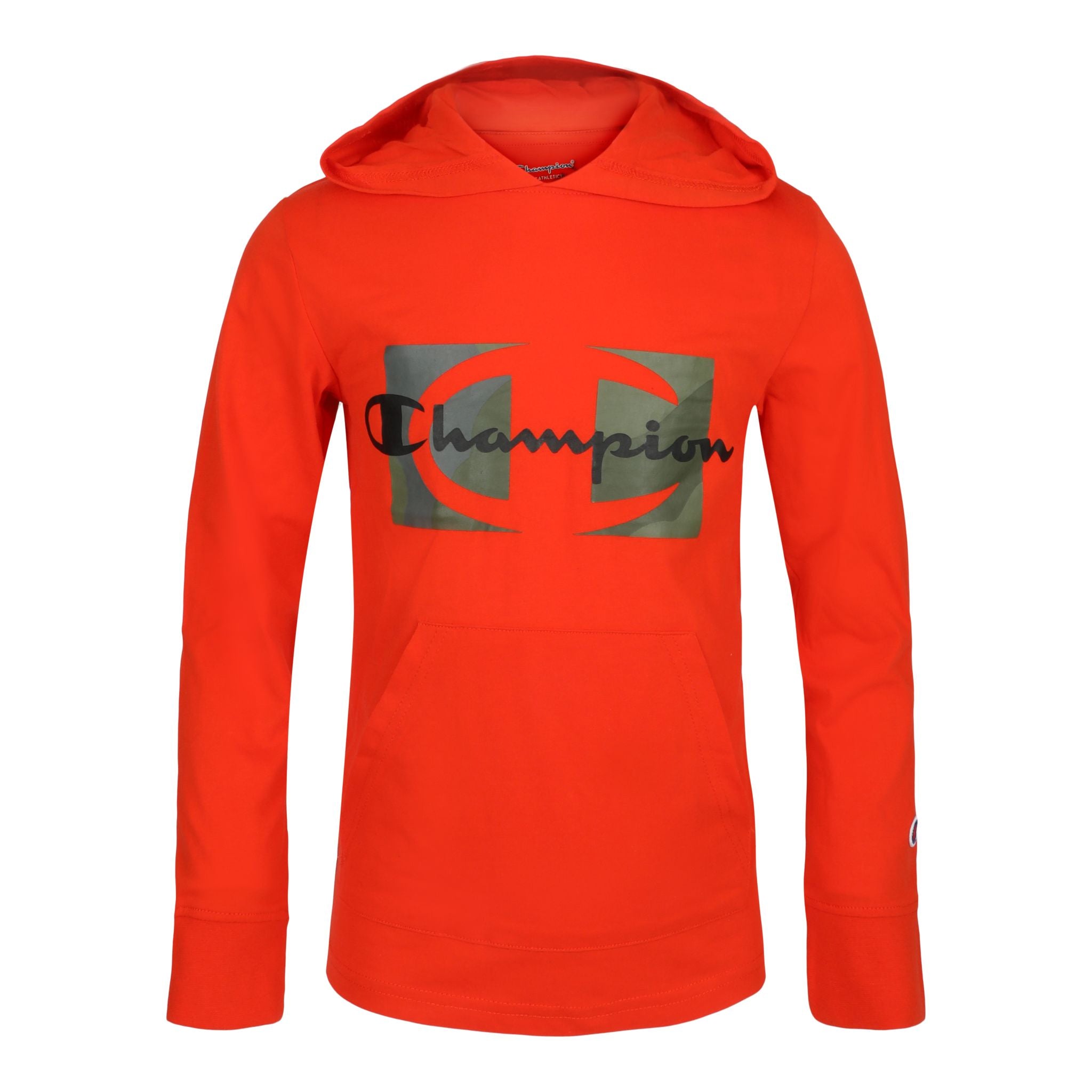 Script Over Camo Hooded Tee - Denny's