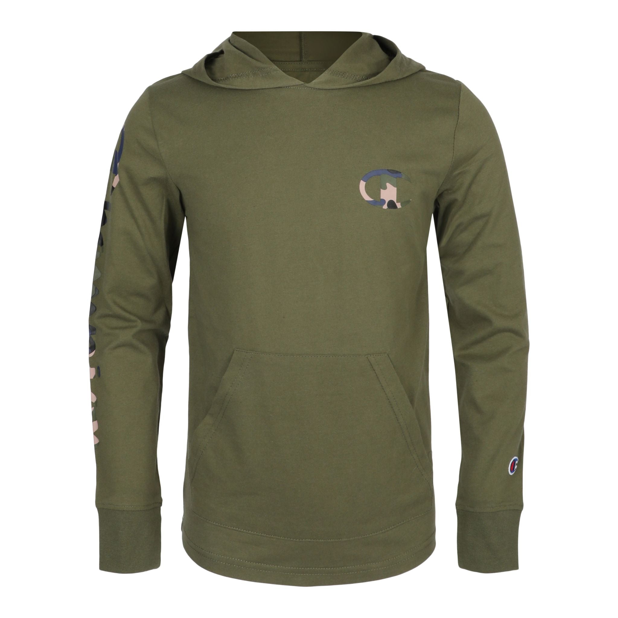 Camo C Script Hooded Tee - Denny's