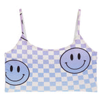 Ombre Smiley Checker Board Bra Cami - Denny's