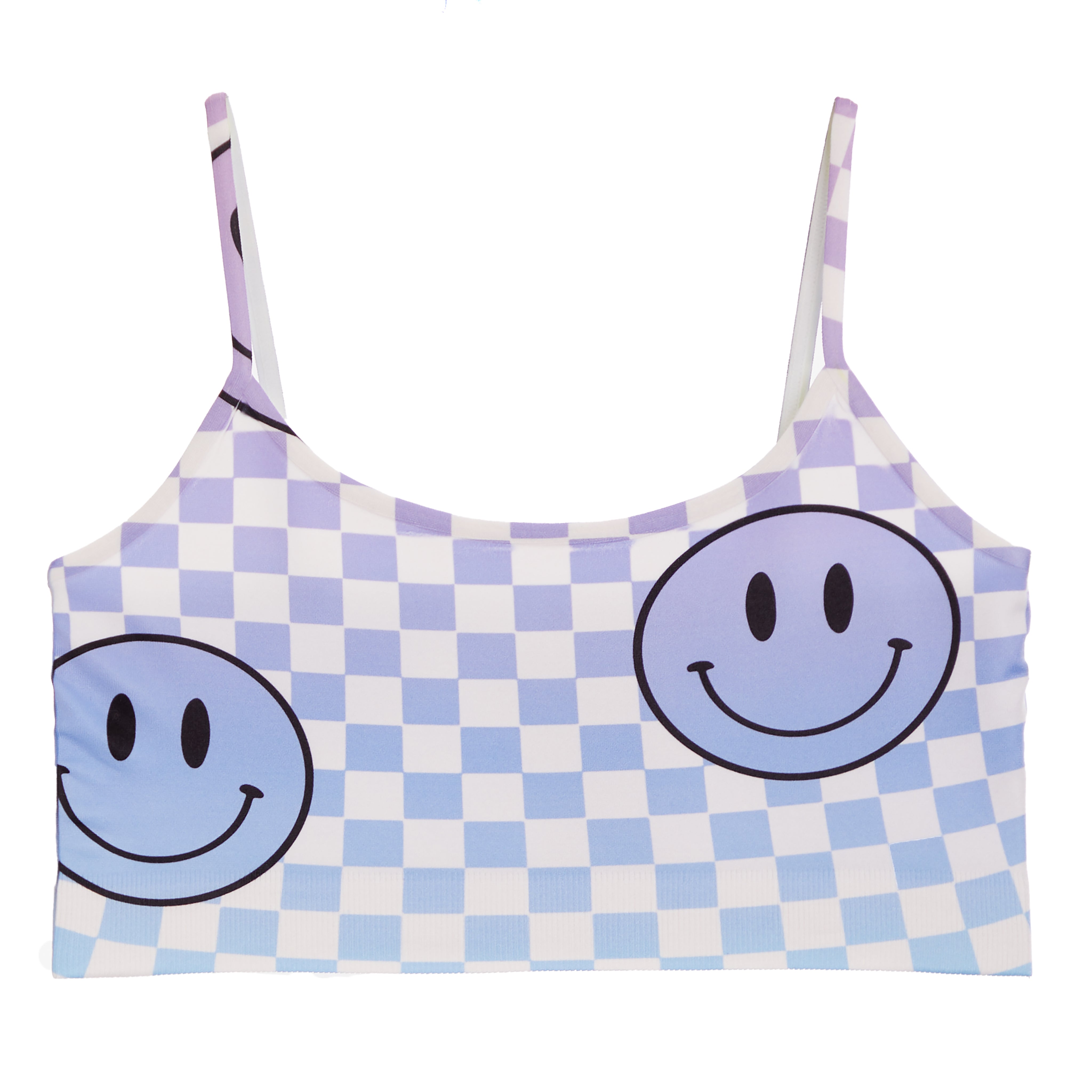 Ombre Smiley Checker Board Bra Cami - Denny's