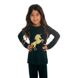 Long Sleeve Cozy Knit with Golden Unicorn - Denny's