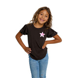 Flutter Sleeve Stars Tee - Denny's
