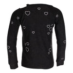 Cozy Knit Raglan Weekend Hearts - Denny's