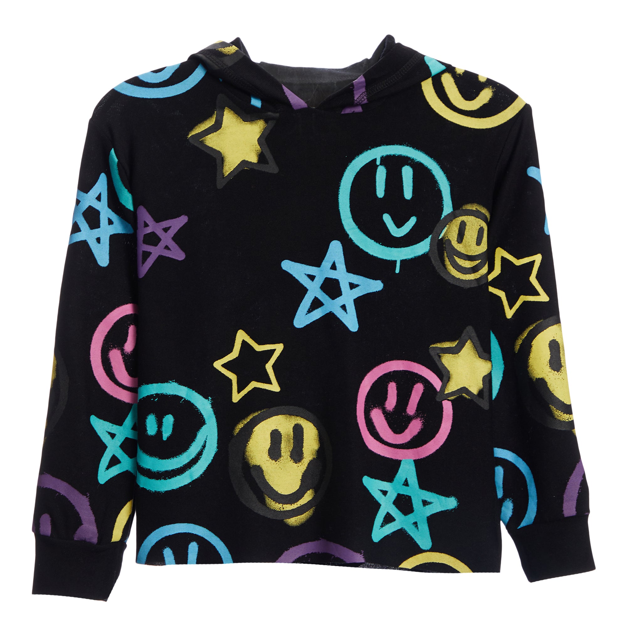 Smiley Graffiti Cozy Hoodie - Denny's