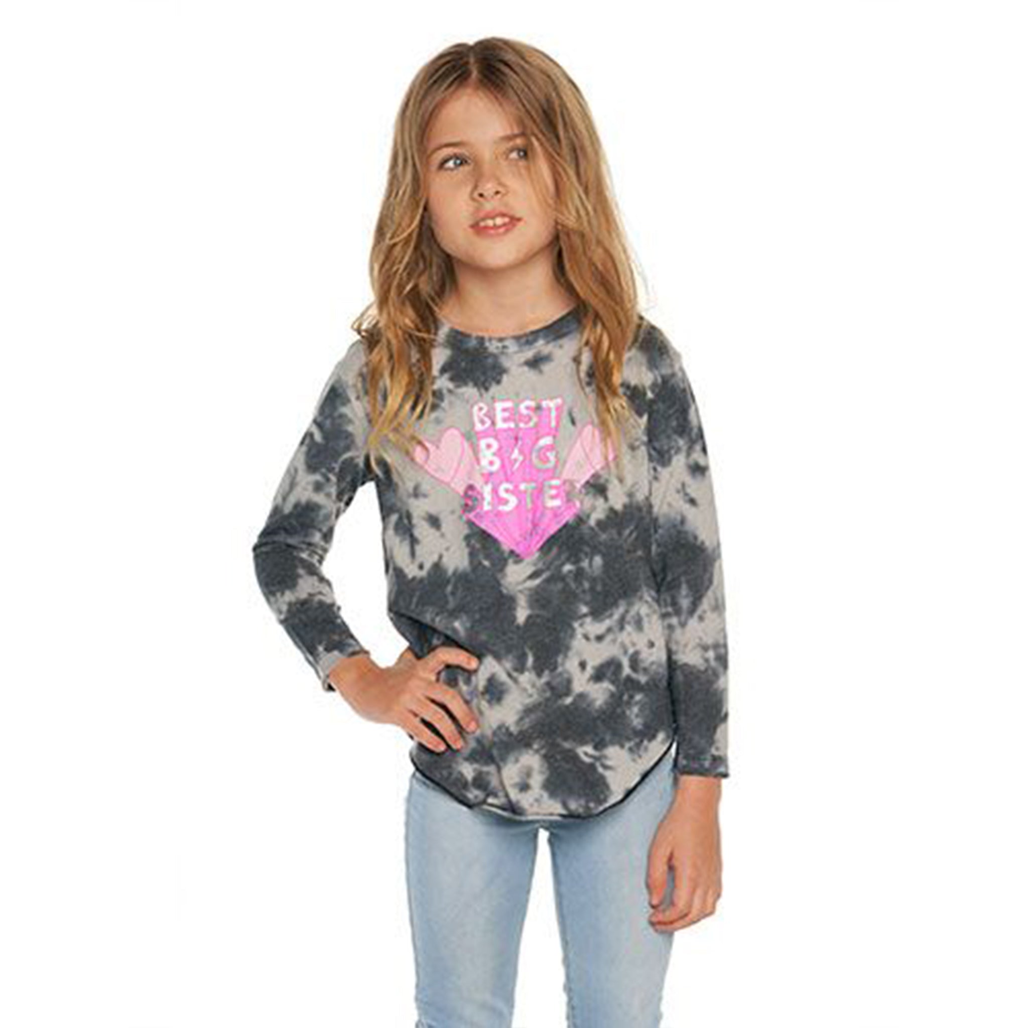 Best Big Sister Tie Die Vintage Jersey Tee - Denny's