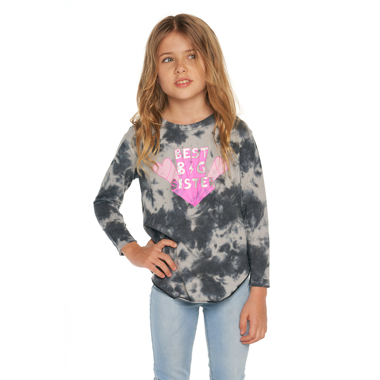 Best Big Sister Tie Die Vintage Jersey Tee - Denny's