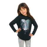 Silver Drippy Heart Tee - Denny's
