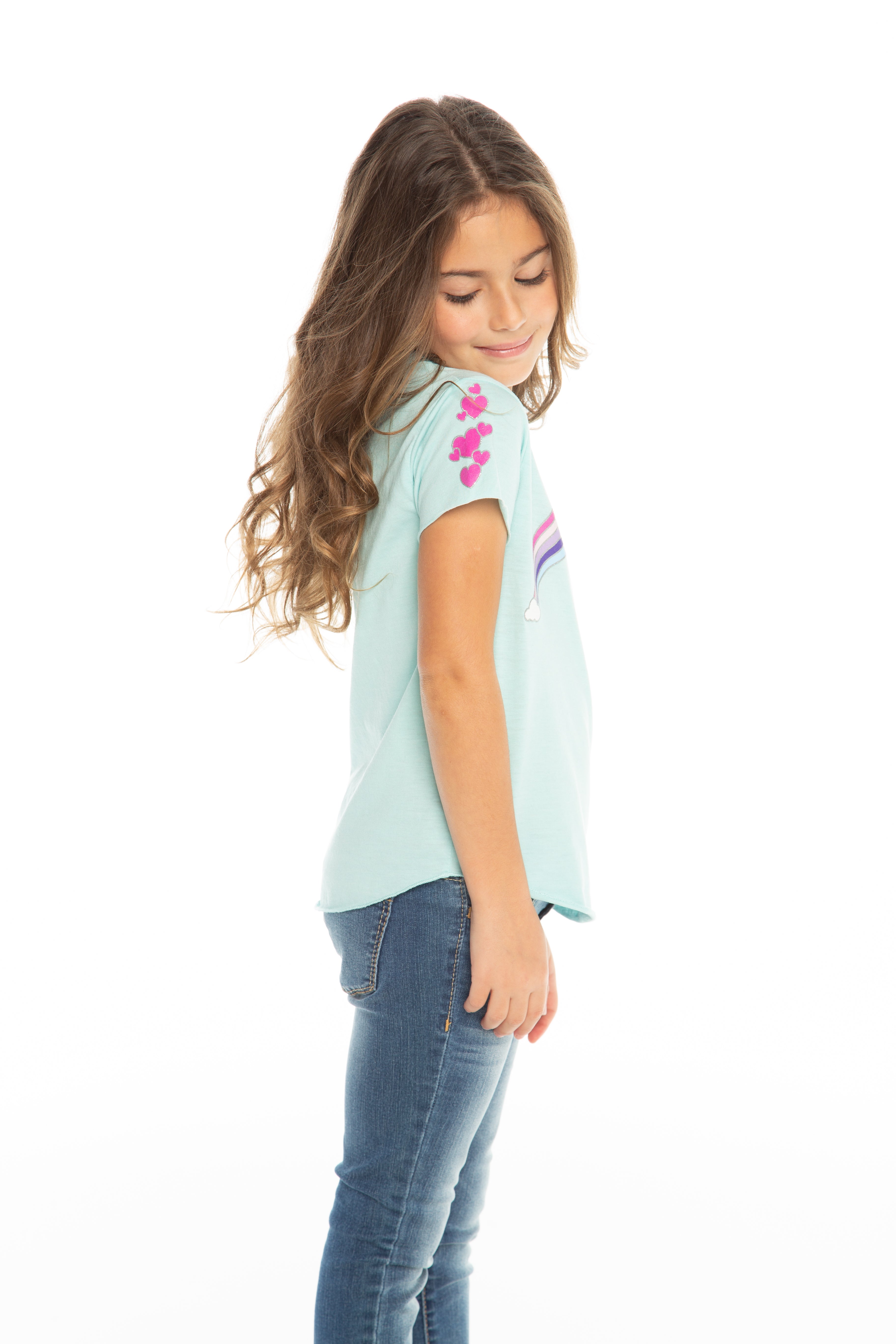 Short Sleeve Tee with Rainbow Hearts - Denny's