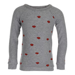Love Knit Pull Over with Red Lips All Over - Denny's