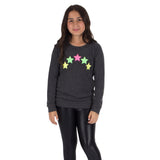 Raglan Sweater with Neon Stars - Denny's