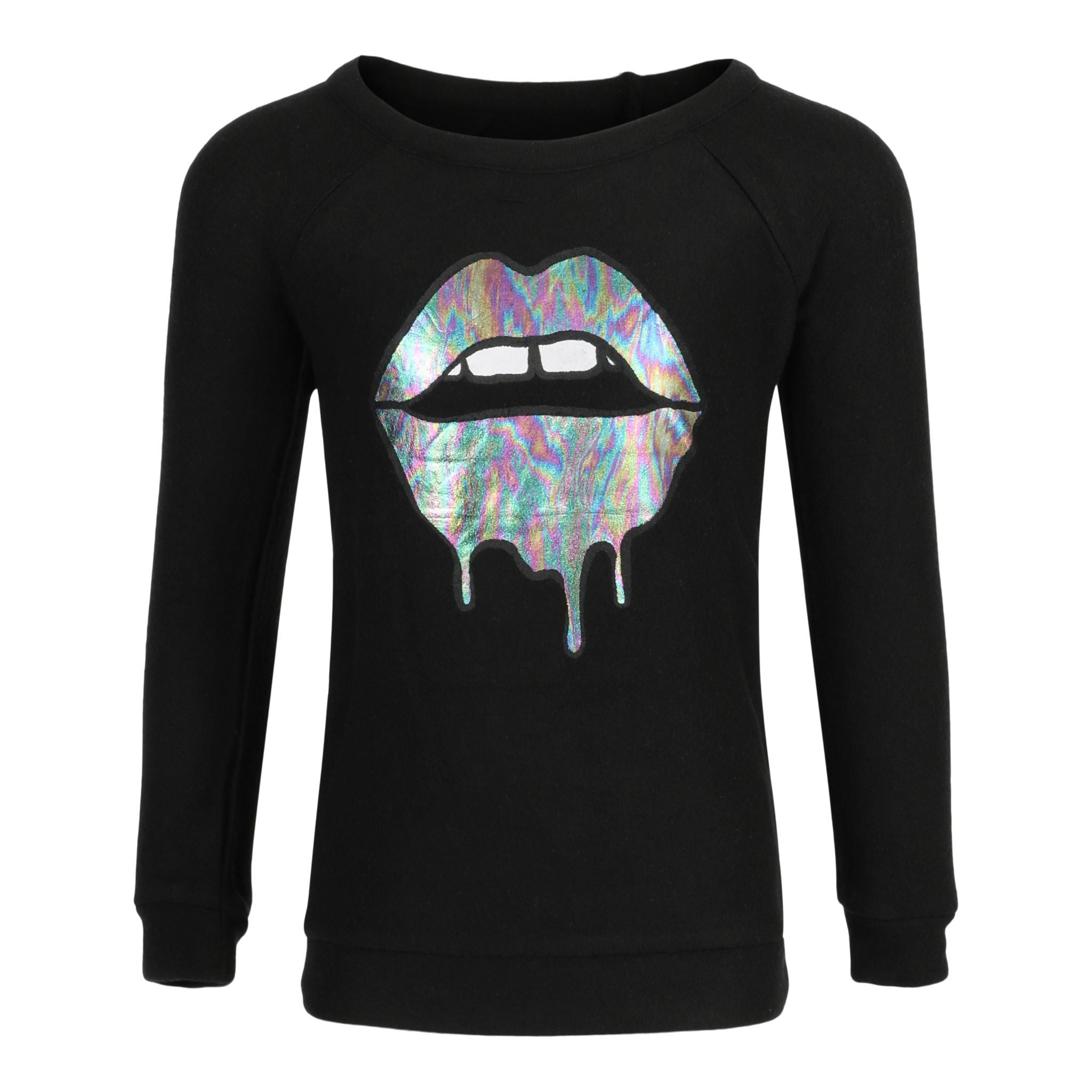 Drippy Silver Lip Knit Raglan - Denny's