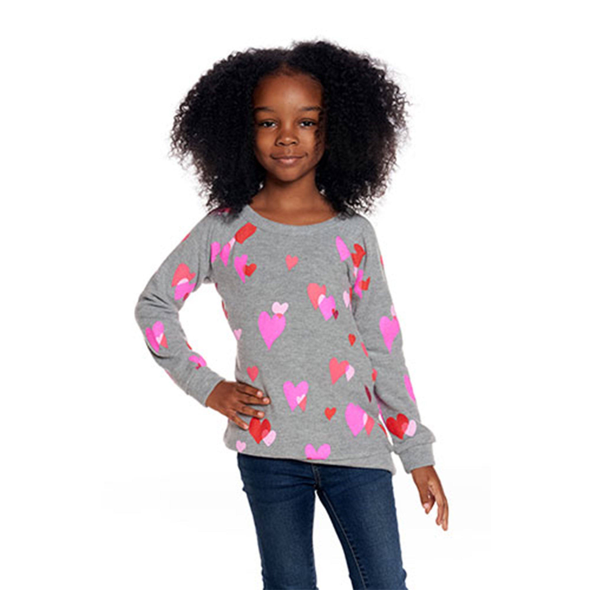 All Over Hearts Raglan Top - Denny's
