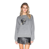 Love Skull Crew Oversized Sweatshirt - Denny's
