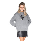 Love Skull Crew Oversized Sweatshirt - Denny's