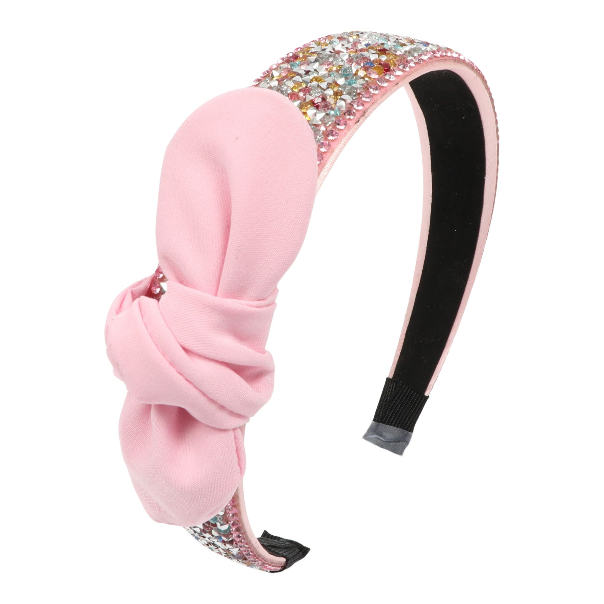 Multi Stone Pink Bow Headband - Denny's