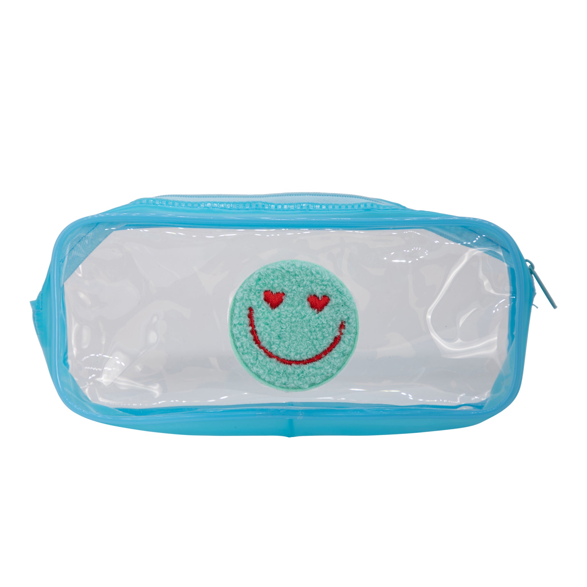 Smiley Patch Clear Pencil Cases - Denny's